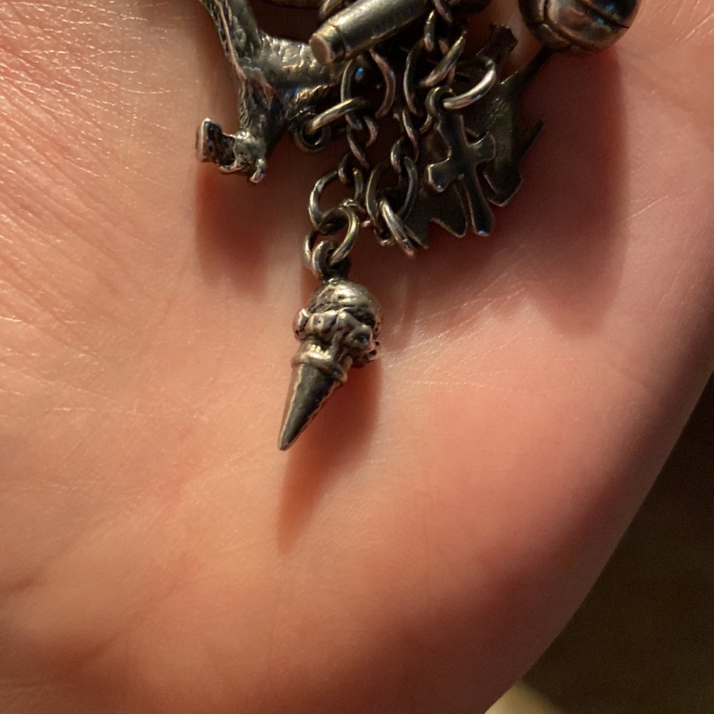 Rare Retired James Avery Ice Cream Cone Charm Gem